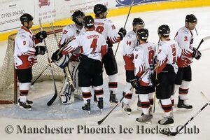 The team celebrate a well played weekend of hockey