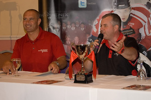 Tony Hand and Neil Morris at the Shirt Launch 2011