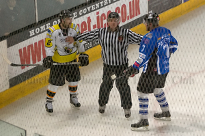 James Archer faces down Andre Payette early in the game