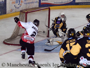 James Archer fires the puck home