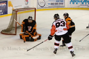 Thomas Murdy puts in a solid performance in the Telford net