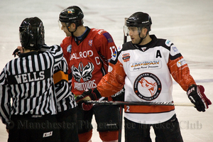The officials come under scrutiny at the end of the first period