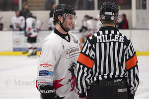 Luke Boothroyd chats with Referee Miller