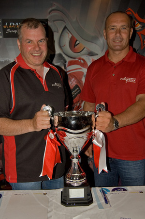 Neil Morris and Tony Hand with the EPL Trophy