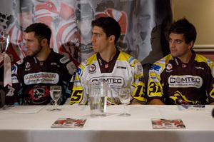 Archer, Wood, and Fone at the Shirt Launch 2011