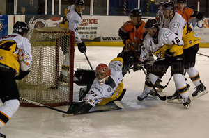 Steve Fone smothers the puck late in the third