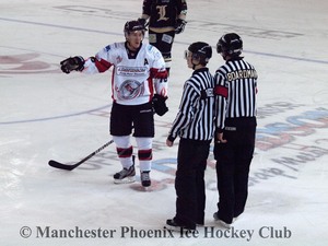 Tom Duggan makes his displeasure known to the officials