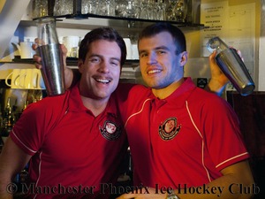 Ondrej and Michal mix it up behind the bar