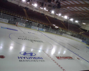 Photo of the ice painted for 2008/09